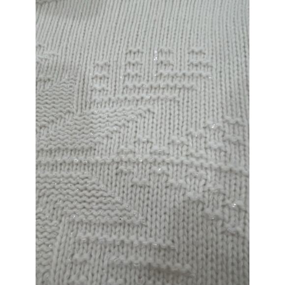 Vintage Ralph Lauren Wool Angora Sweater Turtleneck Embellished Snowflake PL - Picture 6 of 10